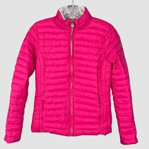 Michael Kors Hot Pink Packable Puffer Jacket Size Small Lightweight